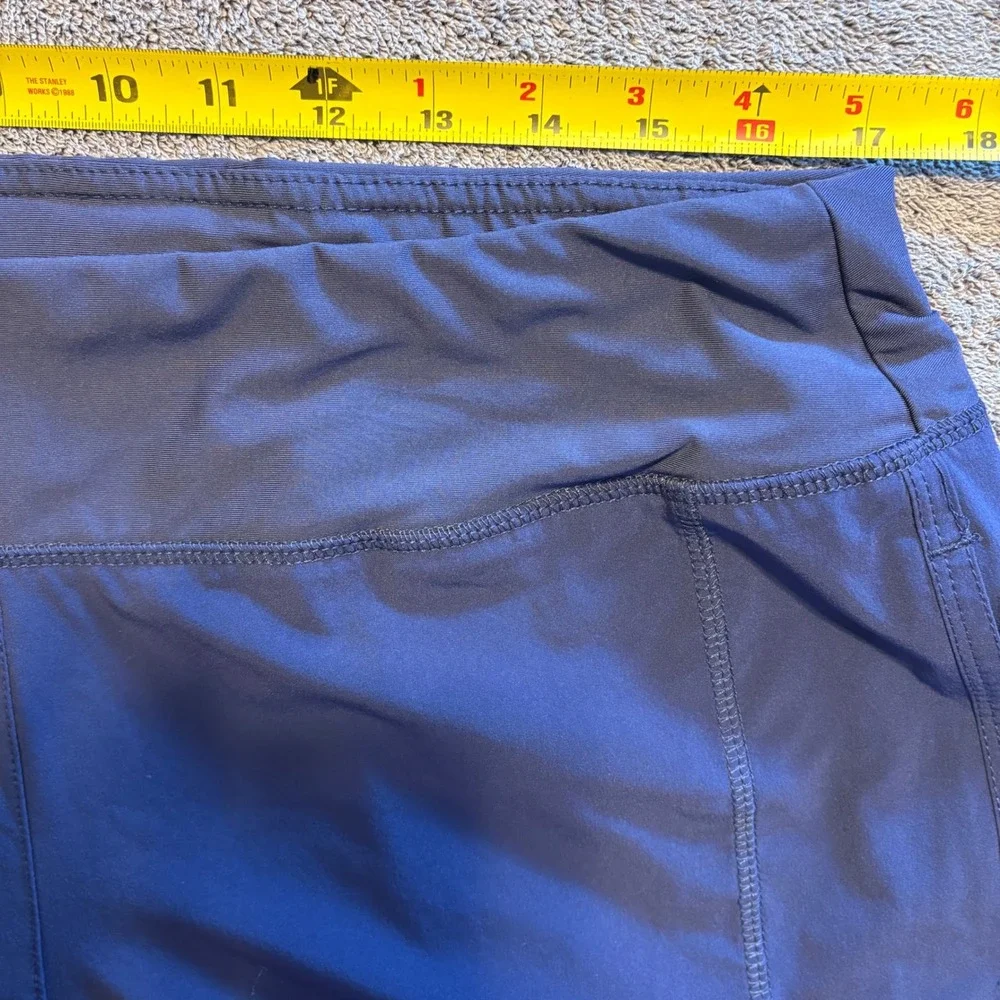 Title Nine Original Anti Run 7" Nimblene Shorts XL Blue Stretch Athletic Hiking - Picture 7 of 9